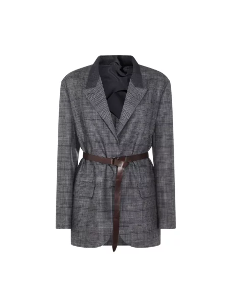 Marynarka Brunello Cucinelli wełniana szara