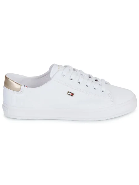Šnurovacie čipkované tenisky Tommy Hilfiger biela