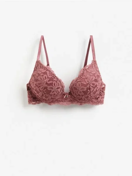 Reserved Sutien push-up cu dantelă mov