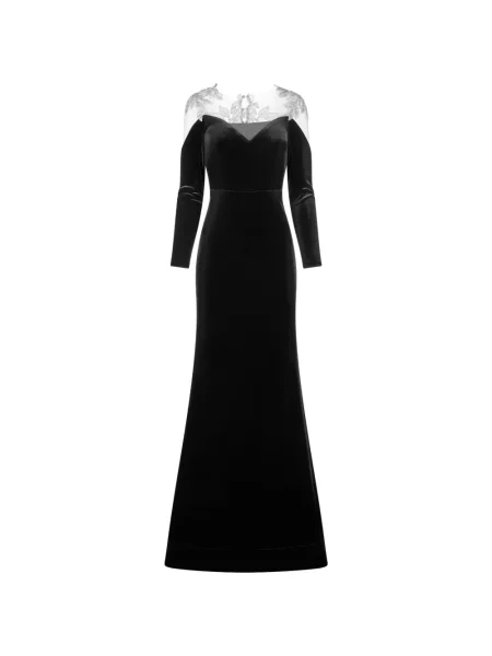 Maksi sukienka maxi Imroska garniturowa czarna