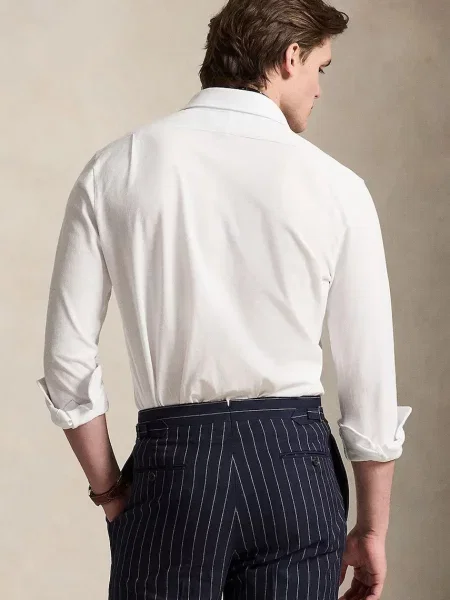 Polo Ralph Lauren cămașă bărbați din alb
