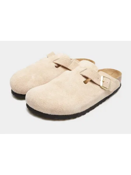 Tenisky Birkenstock Boston BS Suede Leather Sandcastle EUR 36 černé