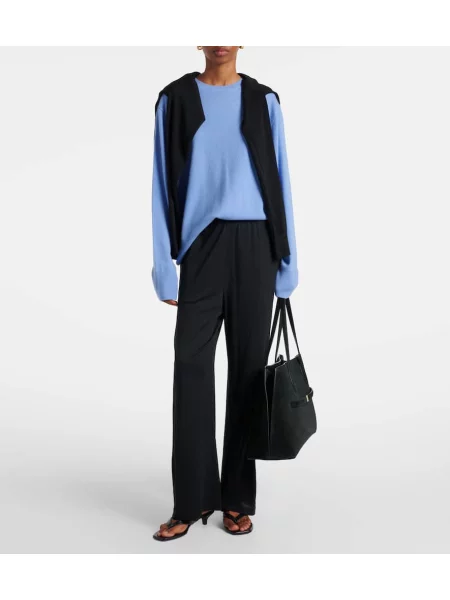 Pantaloni Toteme de mătase negru