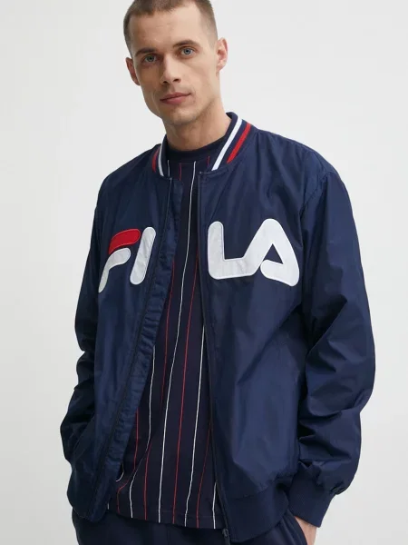 Яке бомбър Fila Logrono преходен модел тъмносиньо