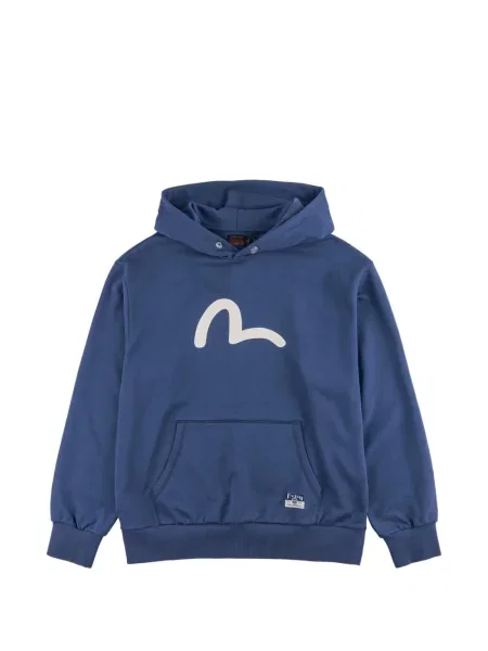 Mikina s kapucňou Evisu modrá