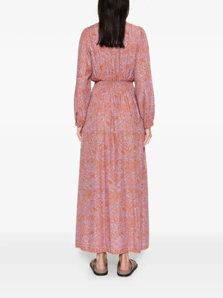 Rochie Natalie Martin cu model floral de costum violet