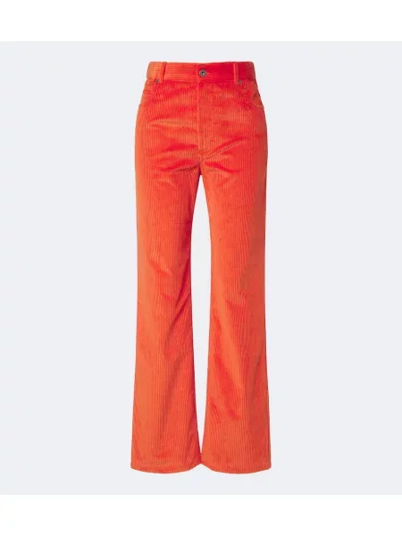 Pantaloni Loewe de catifea cord portocaliu