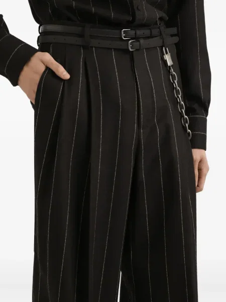 Pantaloni Dolce & Gabbana cu dungi plisate negru