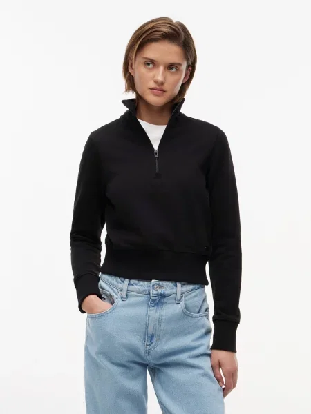 Palton Tommy Jeans negru