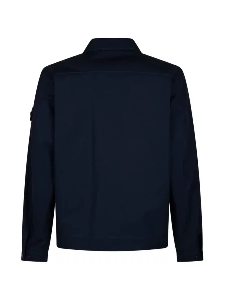 Lung geacă Stone Island cu strasuri albastru
