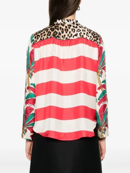 Prugasta košulja La Prestic Ouiston s printom crvena