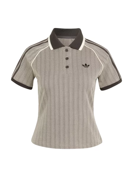 ADIDAS ORIGINALS Tricou TWEED POLO crem / ciocolatiu