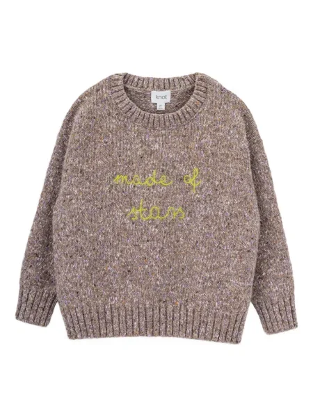 Sweter dziecięcy Knot brązowy