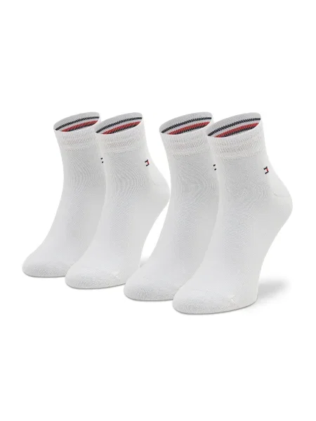 Tommy Hilfiger Șosete quarter alb