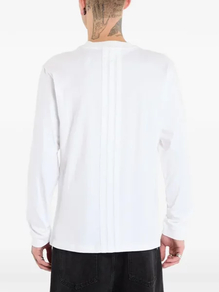 Τρέξιμο fleece μπλούζα Adidas με λαιμόκοψη v μαύρο