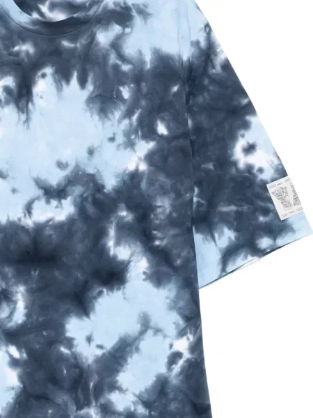 Tricou Croquis cu mâneci scurte cu legături albastru