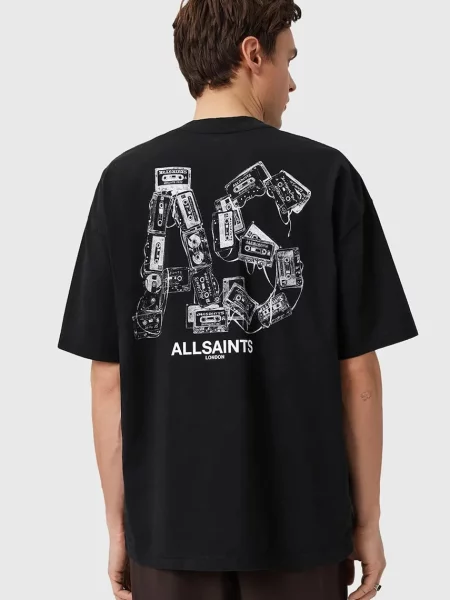 Tričko AllSaints MIXTAPE černé