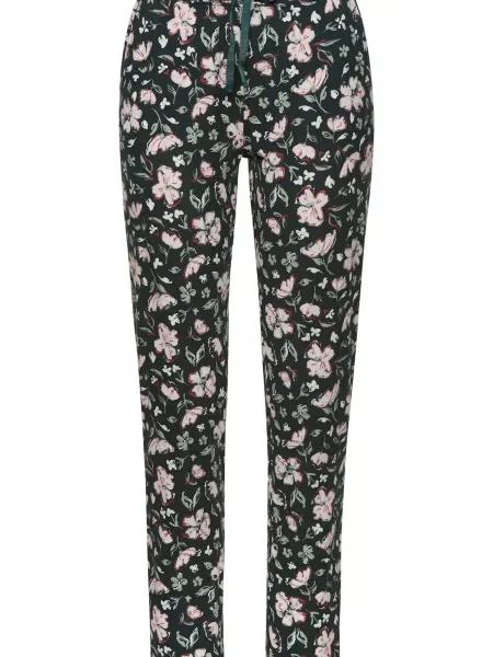 S.Oliver Pantaloni de pijama verde deschis / verde închis / roz pastel roșu