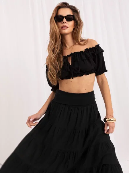 Fusta maxi Italy Moda negru