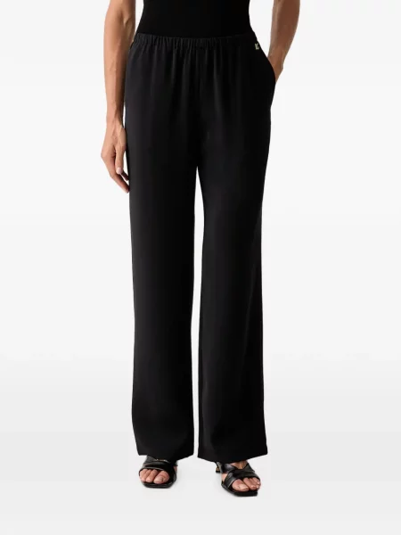 Pantaloni Armani Exchange alergare cu autograf negru