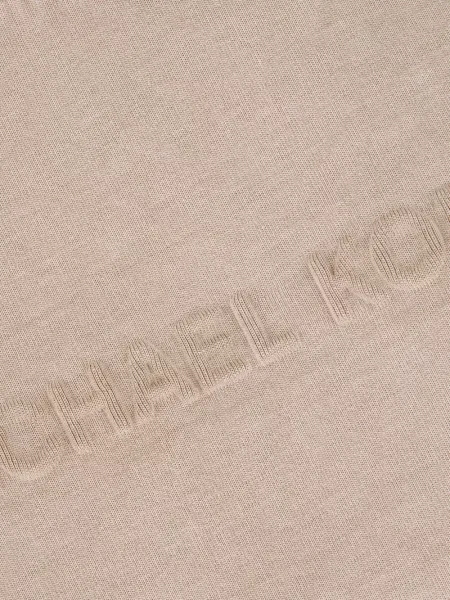 Koszulka Michael Michael Kors skórzana z falbankami garniturowa szara