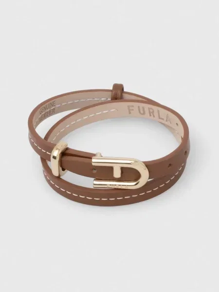 Usnjena zapestnica Furla rjava