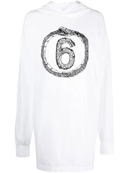 Hanorac cu glugă Mm6 Maison Margiela alb