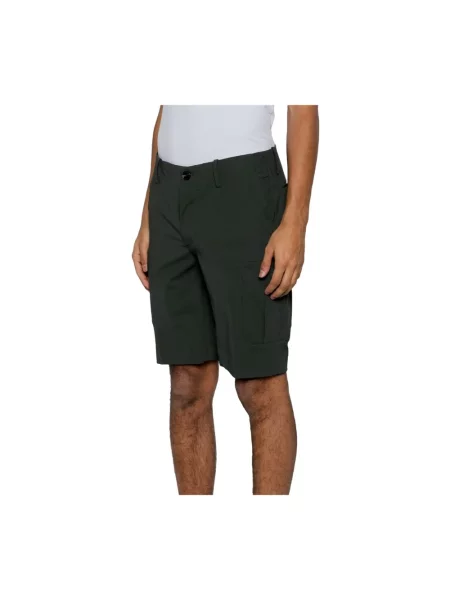 Lniane bermudy Rrd zielone