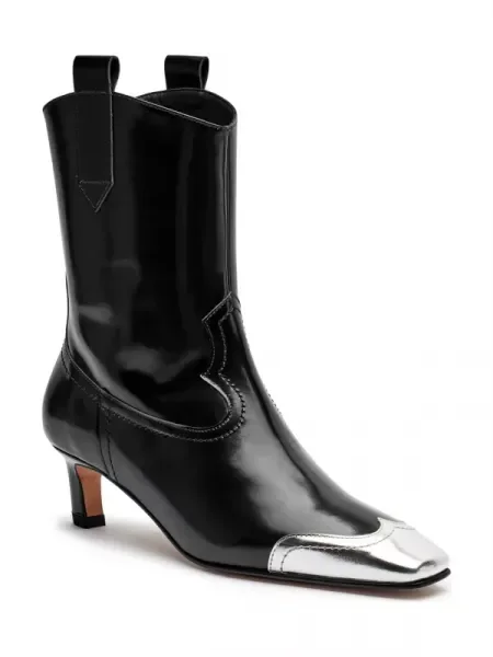 Alohas De piele cizme cowboy Hudson negru