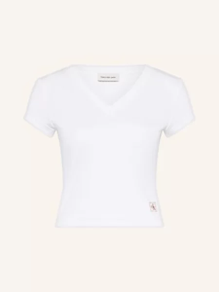 Calvin Klein Jeans Koszulka Kobiety jednolity S biały