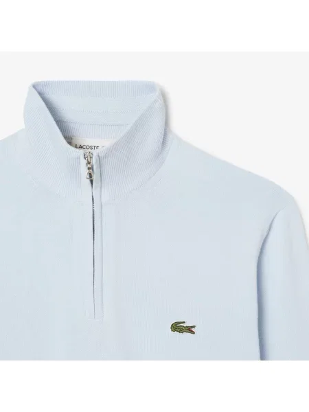 Lacoste Sweter Z Wysokim Kołnierzem I Zamkiem niebieski