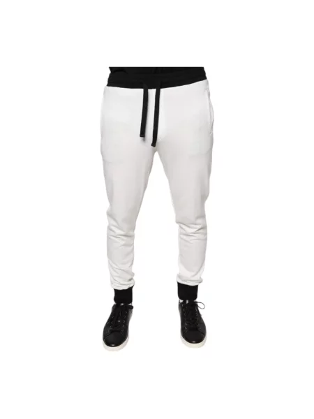 Joggery Dolce And Gabbana wiązane białe