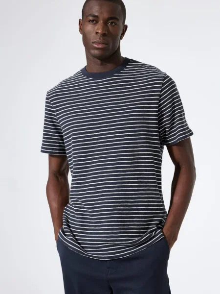GARCIA Tricou albastru închis alb