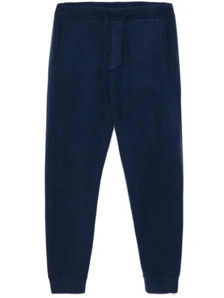 Pantaloni James Perse din cașmir albastru
