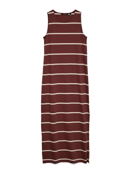 VERO MODA Rochie VMDINA crem / bordeaux roșu