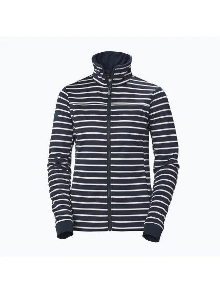 Pulover de navigatie pentru femei Helly Hansen Crew Fleece dungă navy albastru închis