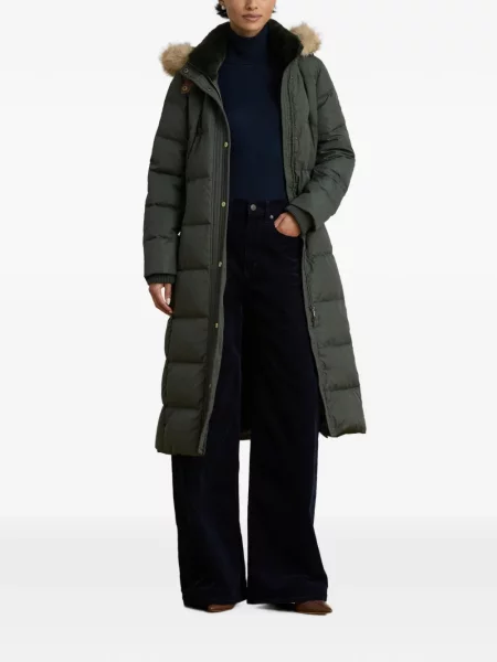 Палто Lauren Ralph Lauren с качулка зелено