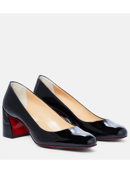 Pantofi cu toc Christian Louboutin din piele de lac negru