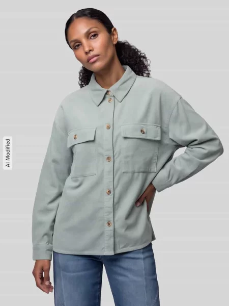 Kurtka koszulowa o kroju relaxed fit z czystej bawełny model MOXIE' Only