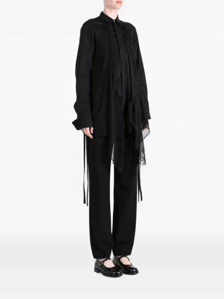 Krajková košile Ann Demeulemeester černá