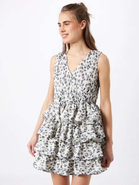 Rochie / crem / albastru noapte bej