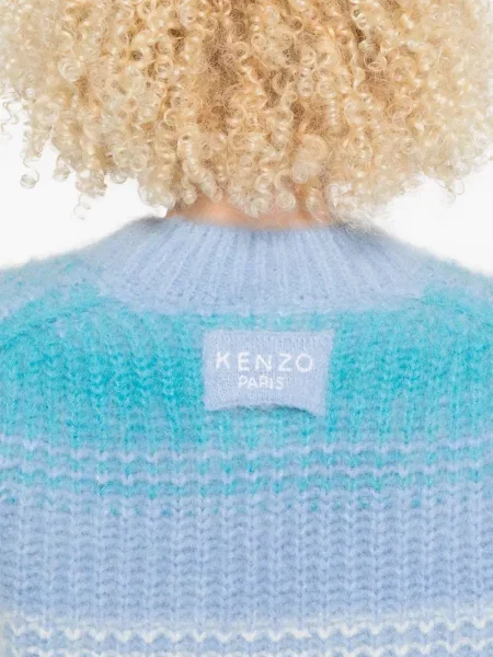 Pulover Kenzo cu dungi cu decolteu rotund albastru