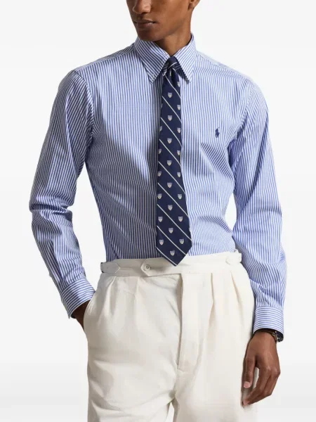 Czapka z daszkiem Polo Ralph Lauren w kratkę z twillu biznesowa niebieska