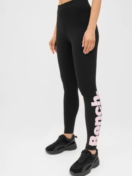 BENCH Leggings Elira negru / alb