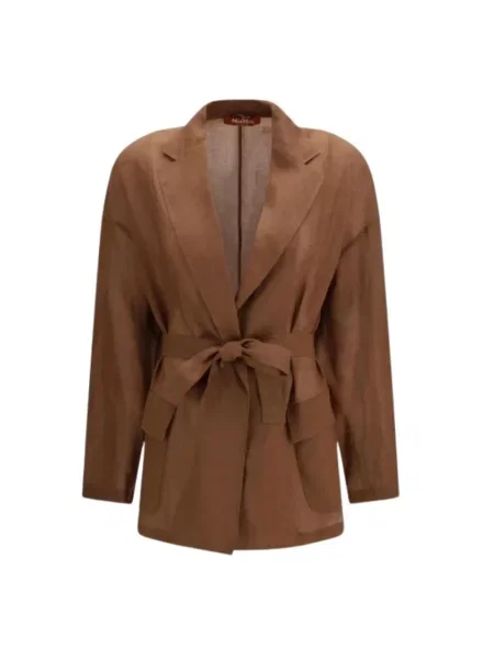 Marynarka Max Mara Studio płócienna brązowa