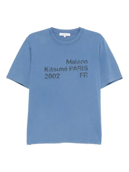 Tričko Maison Kitsuné modré