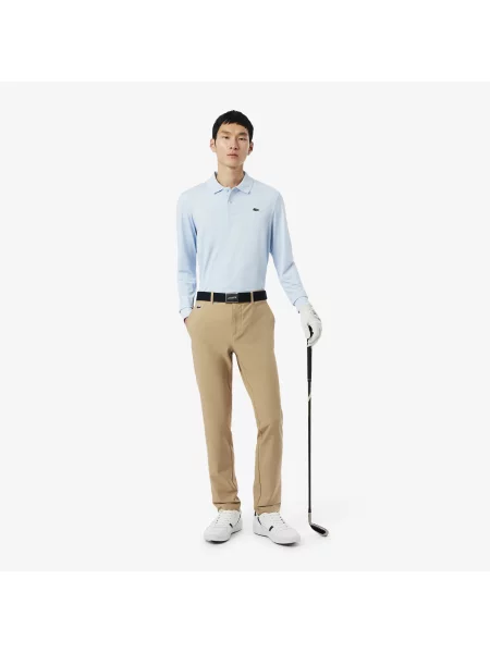 Lacoste Spodnie Golfowe Slim Fit Ultra Dry beżowy