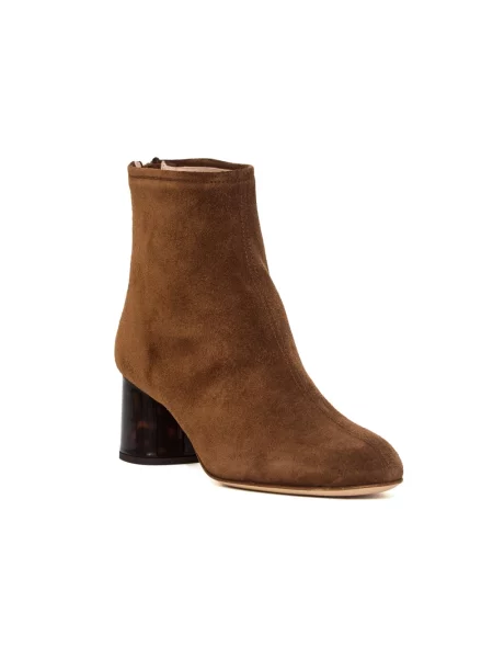 Buty do kostki Agl zamszowe brązowe