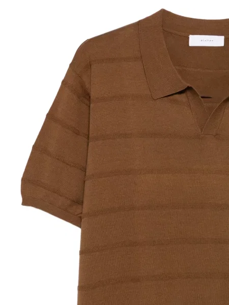 Tricou Diktat cu decolteu în V maro