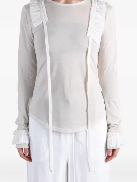 Lung tricou Ann Demeulemeester alb